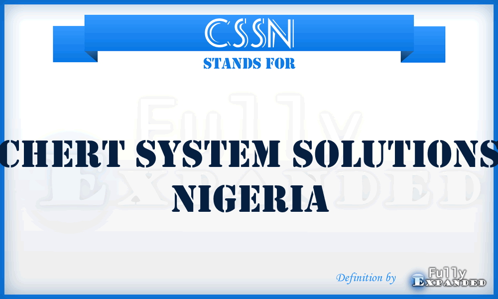 CSSN - Chert System Solutions Nigeria