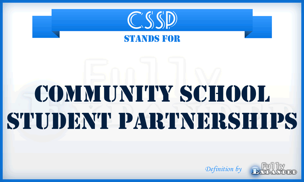 CSSP - Community School Student Partnerships