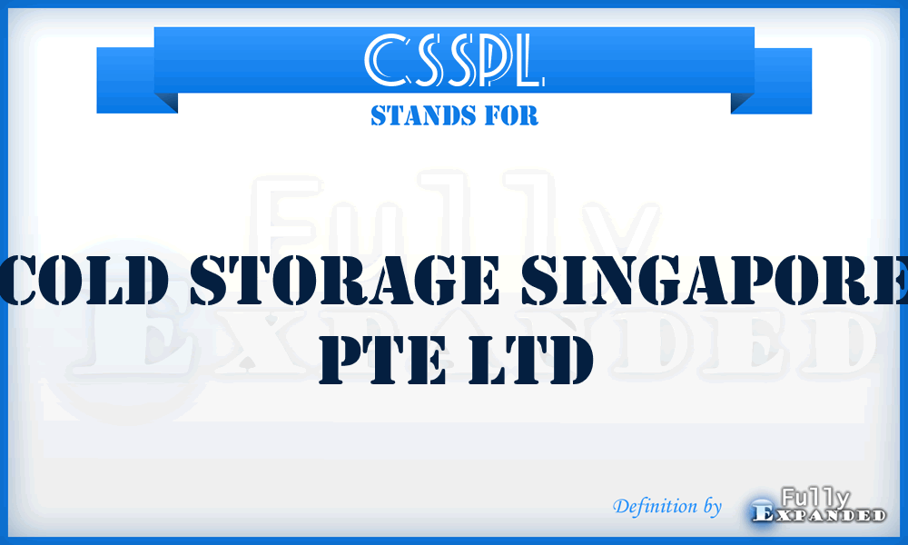 CSSPL - Cold Storage Singapore Pte Ltd