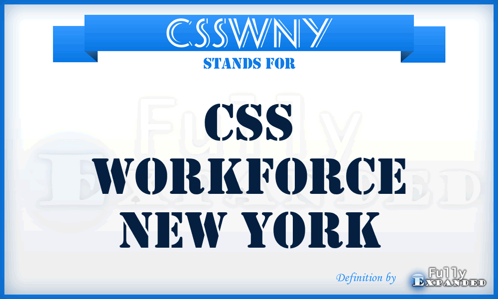 CSSWNY - CSS Workforce New York