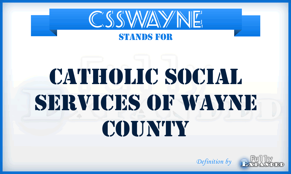 CSSWAYNE - Catholic Social Services of Wayne County