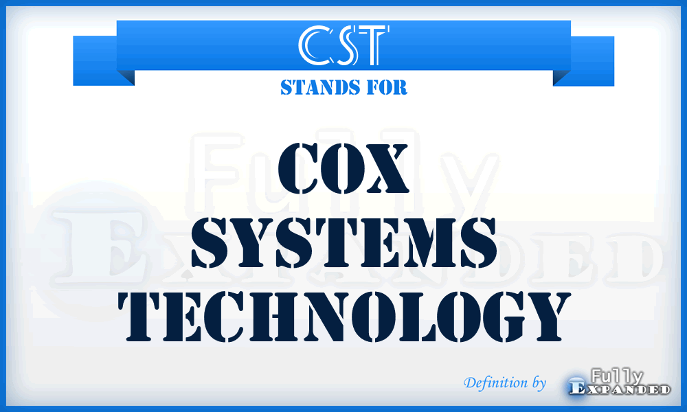 CST - Cox Systems Technology