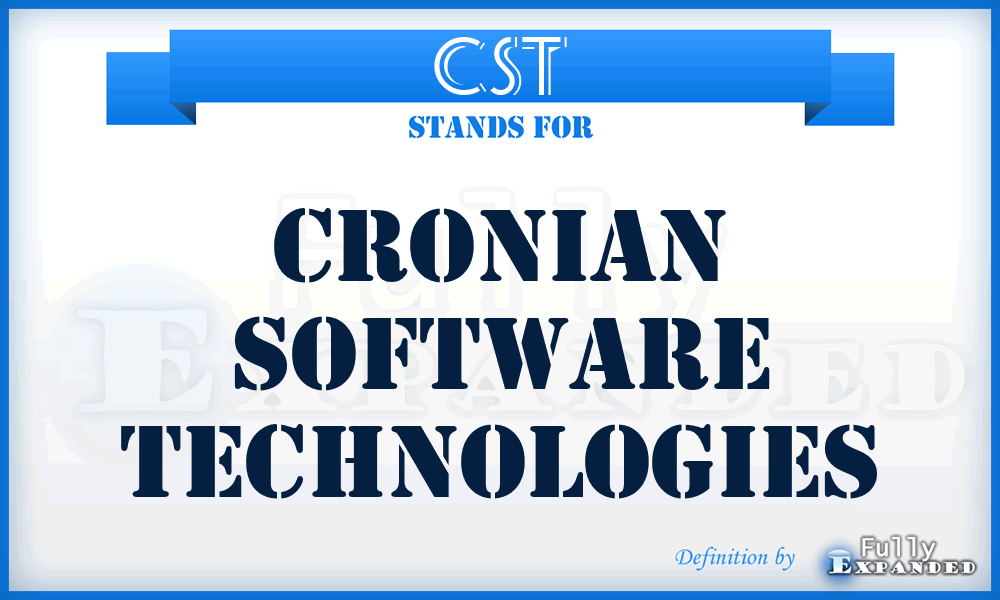 CST - Cronian Software Technologies