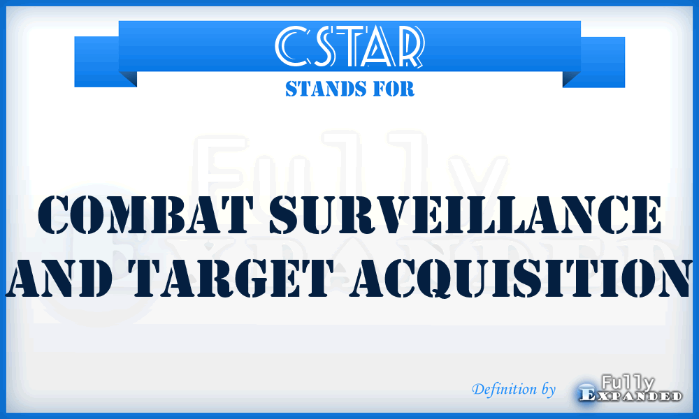CSTAR - Combat Surveillance and Target Acquisition