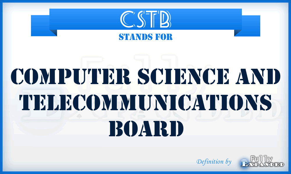 CSTB - Computer Science and Telecommunications Board