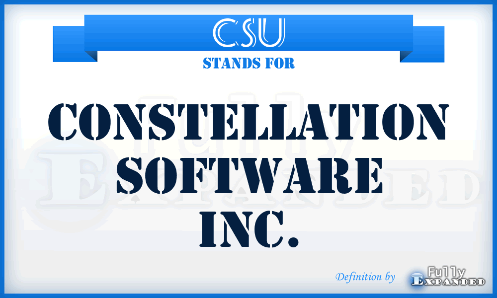 CSU - Constellation Software Inc.