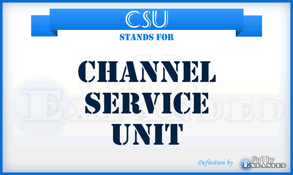 CSU - channel service unit