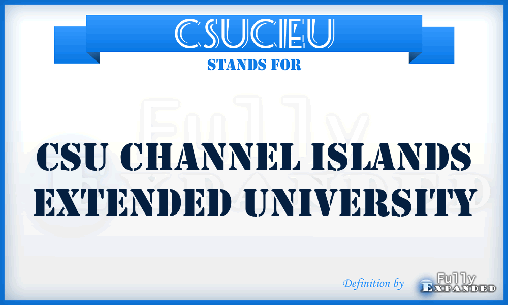 CSUCIEU - CSU Channel Islands Extended University