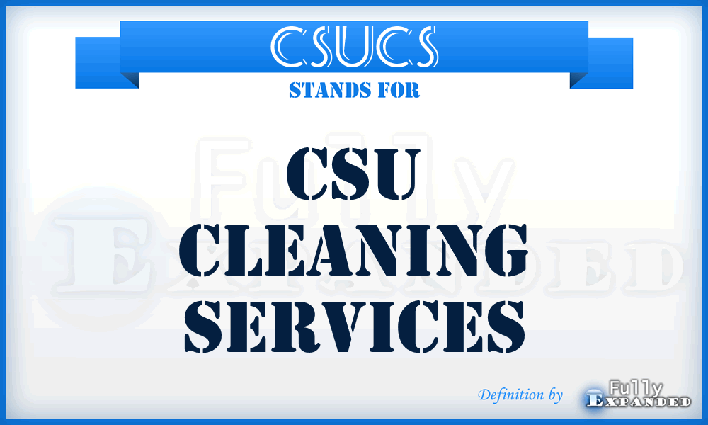 CSUCS - CSU Cleaning Services