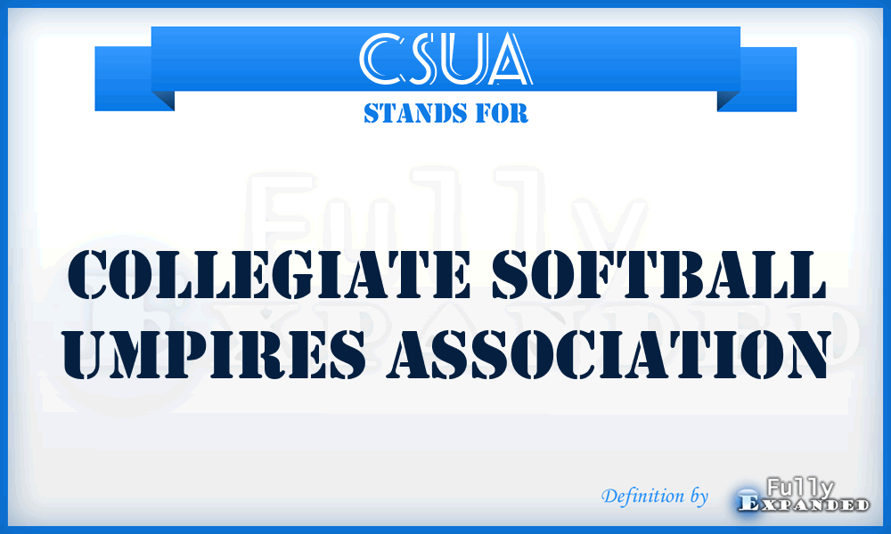 CSUA - Collegiate Softball Umpires Association