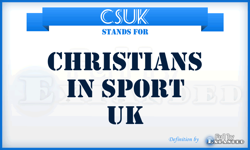 CSUK - Christians in Sport UK