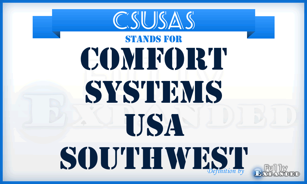 CSUSAS - Comfort Systems USA Southwest