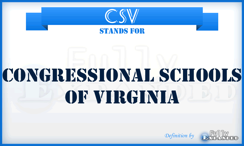 CSV - Congressional Schools of Virginia