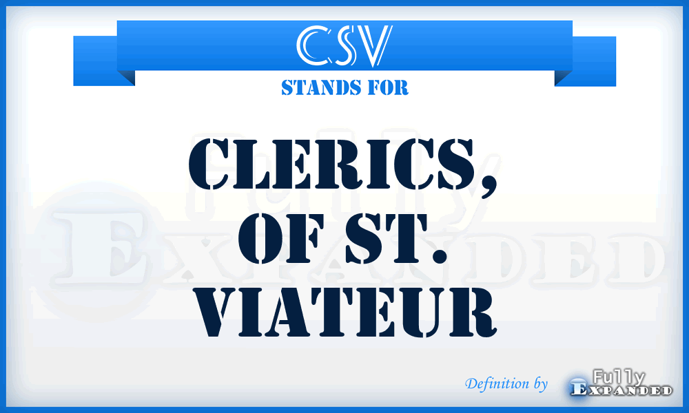 CSV - Clerics, of St. Viateur