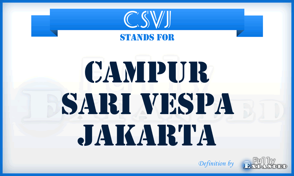 CSVJ - Campur Sari Vespa Jakarta