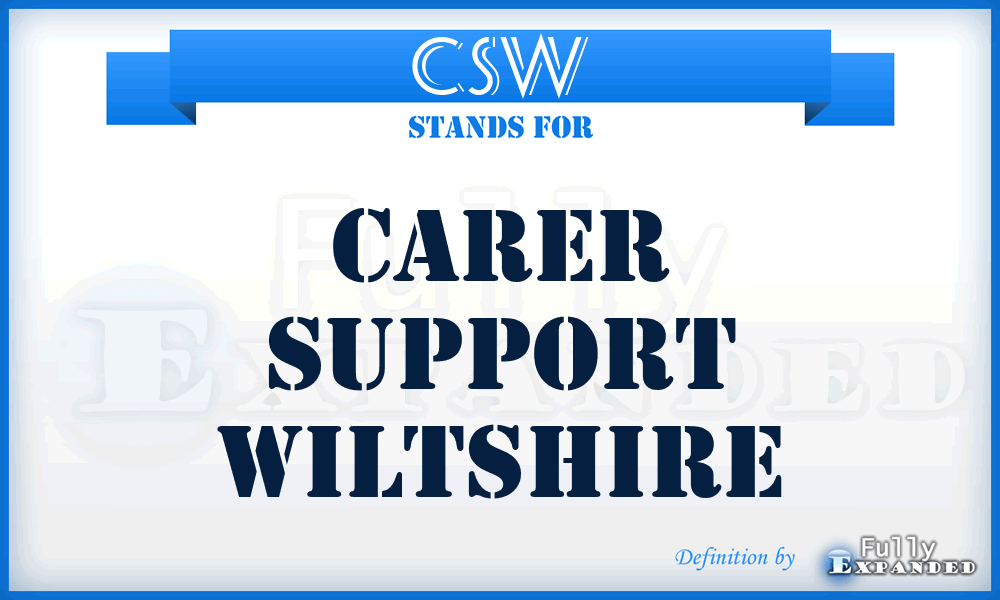CSW - Carer Support Wiltshire