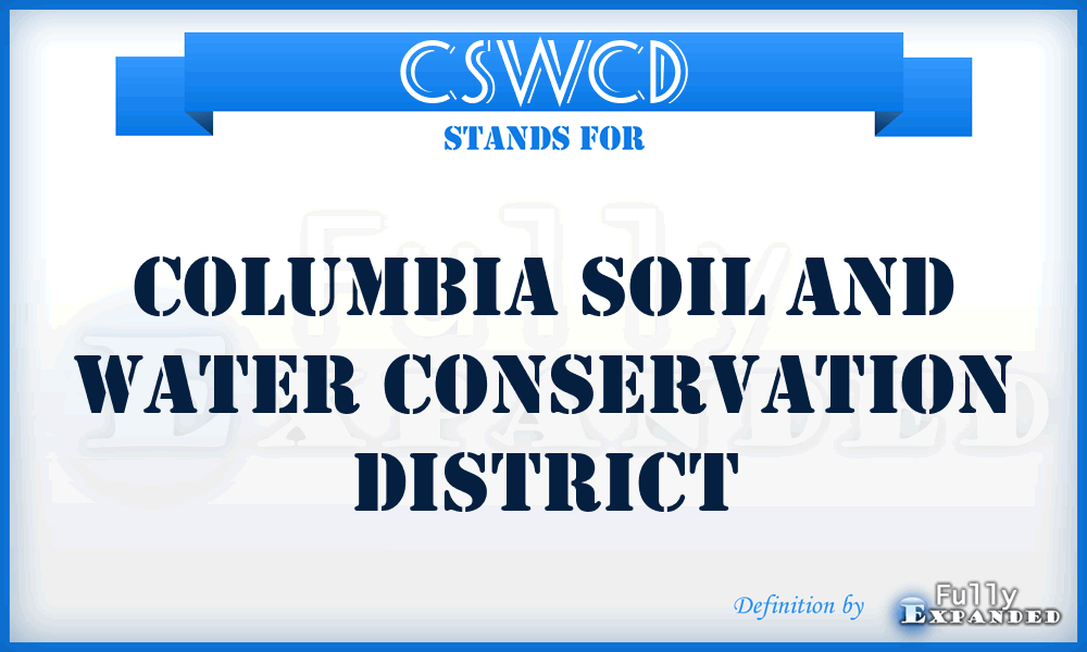 CSWCD - Columbia Soil and Water Conservation District