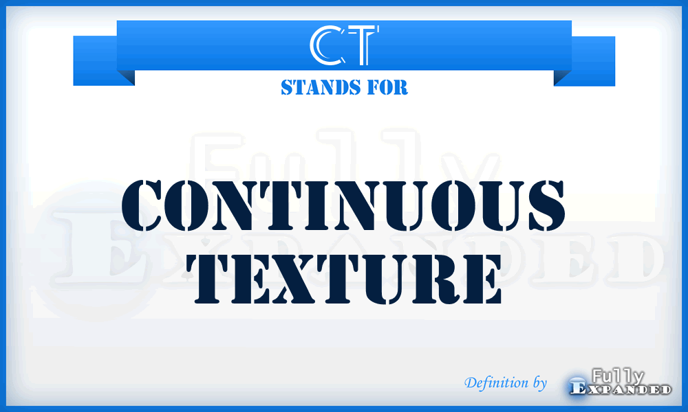 CT - Continuous Texture