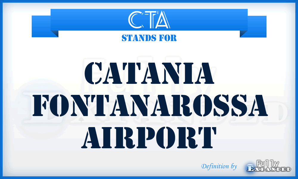 CTA - Catania Fontanarossa airport