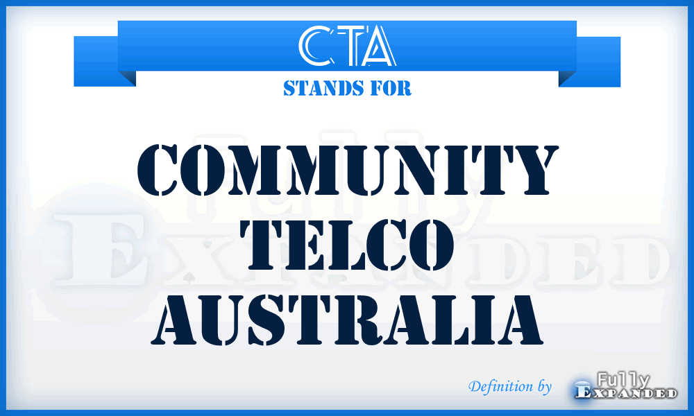 CTA - Community Telco Australia