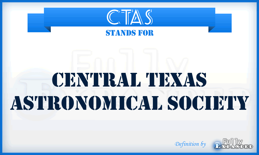 CTAS - Central Texas Astronomical Society