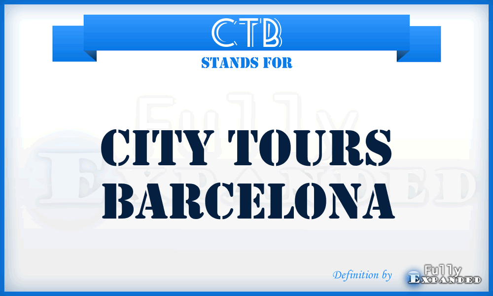 CTB - City Tours Barcelona