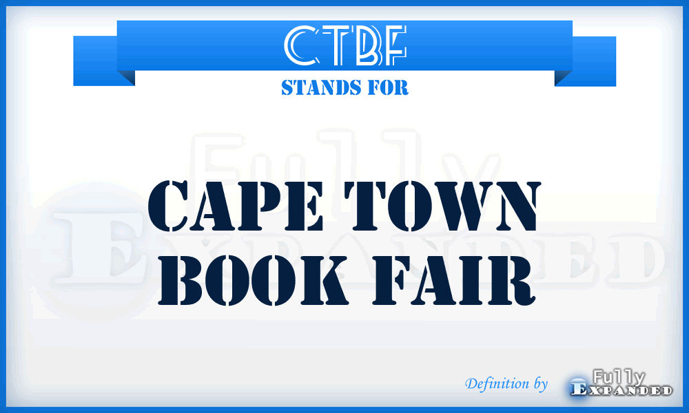 CTBF - Cape Town Book Fair