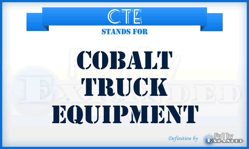 CTE - Cobalt Truck Equipment