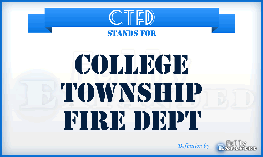 CTFD - College Township Fire Dept