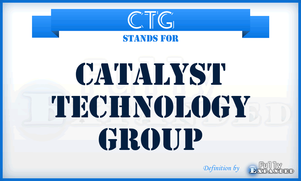 CTG - Catalyst Technology Group