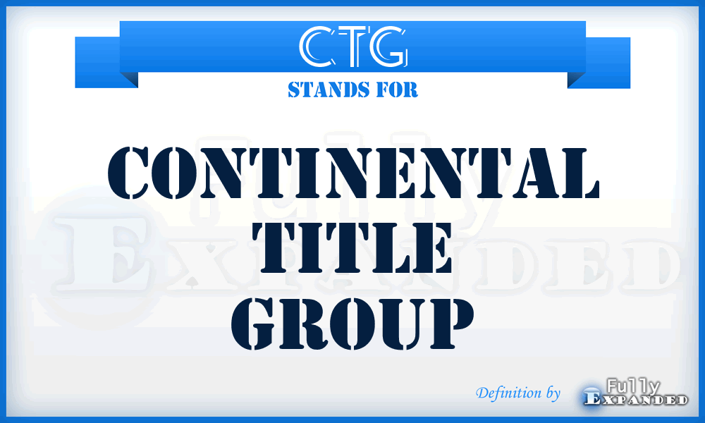 CTG - Continental Title Group