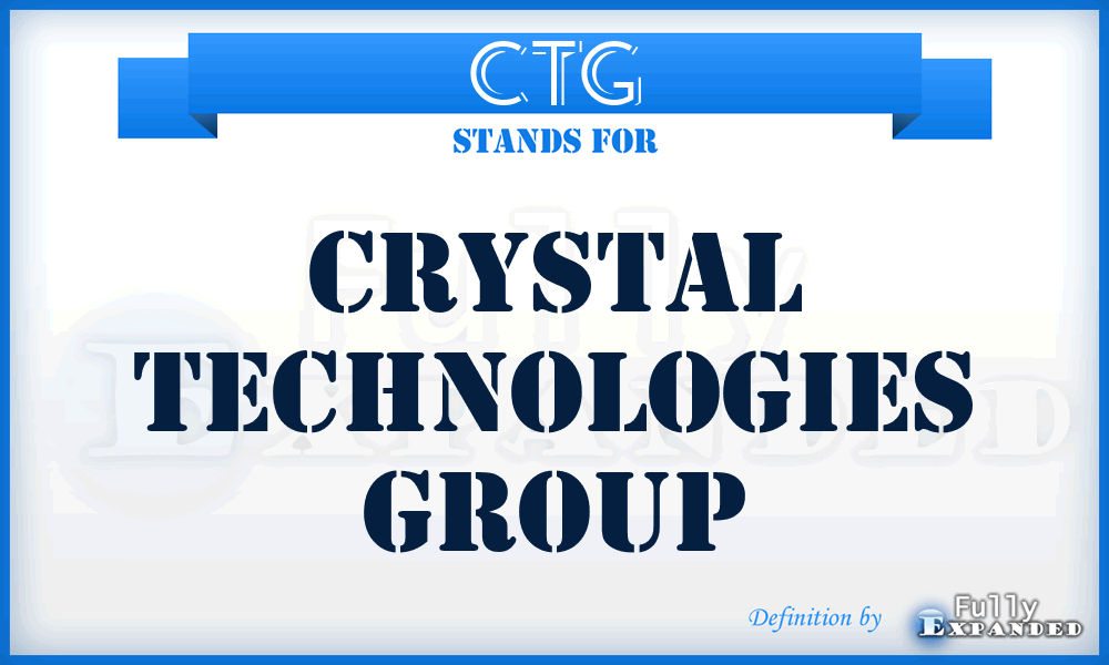 CTG - Crystal Technologies Group