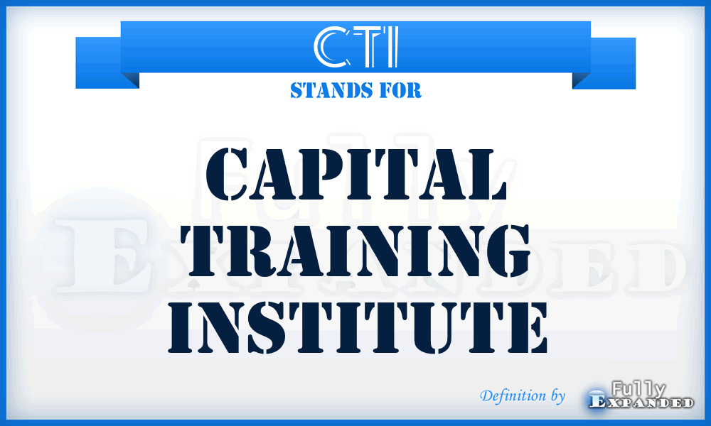 CTI - Capital Training Institute