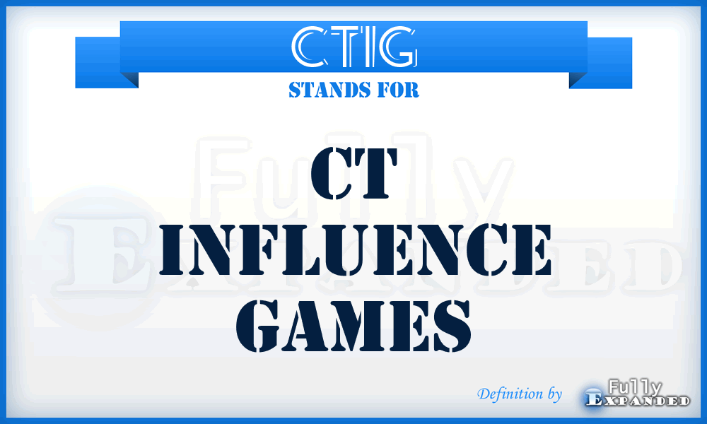 CTIG - CT Influence Games