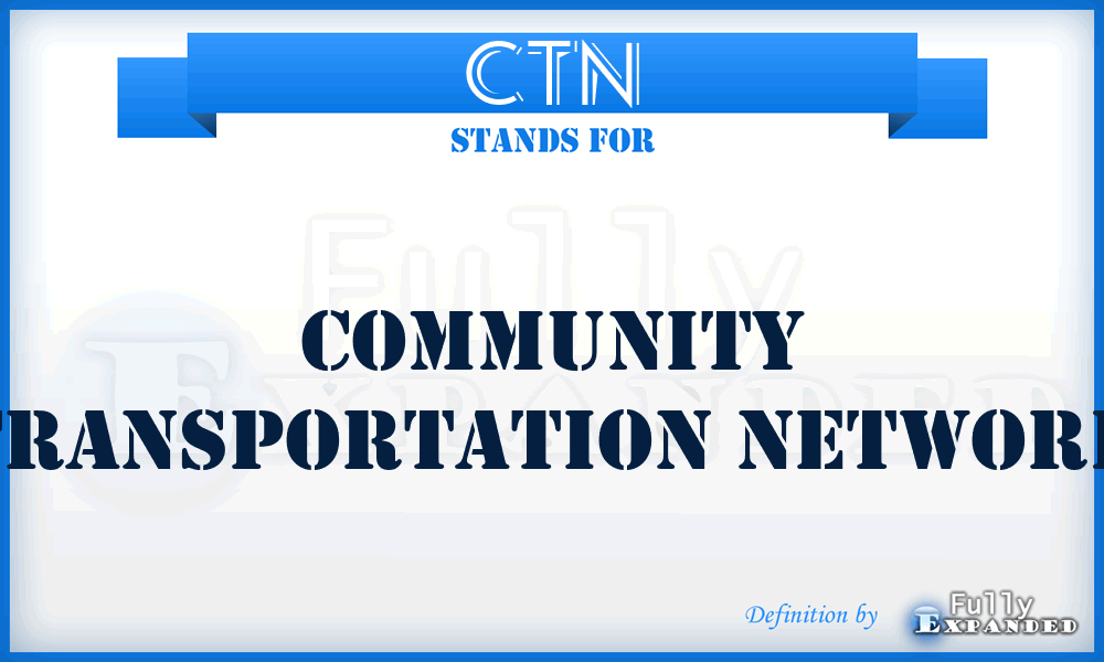 CTN - Community Transportation Network