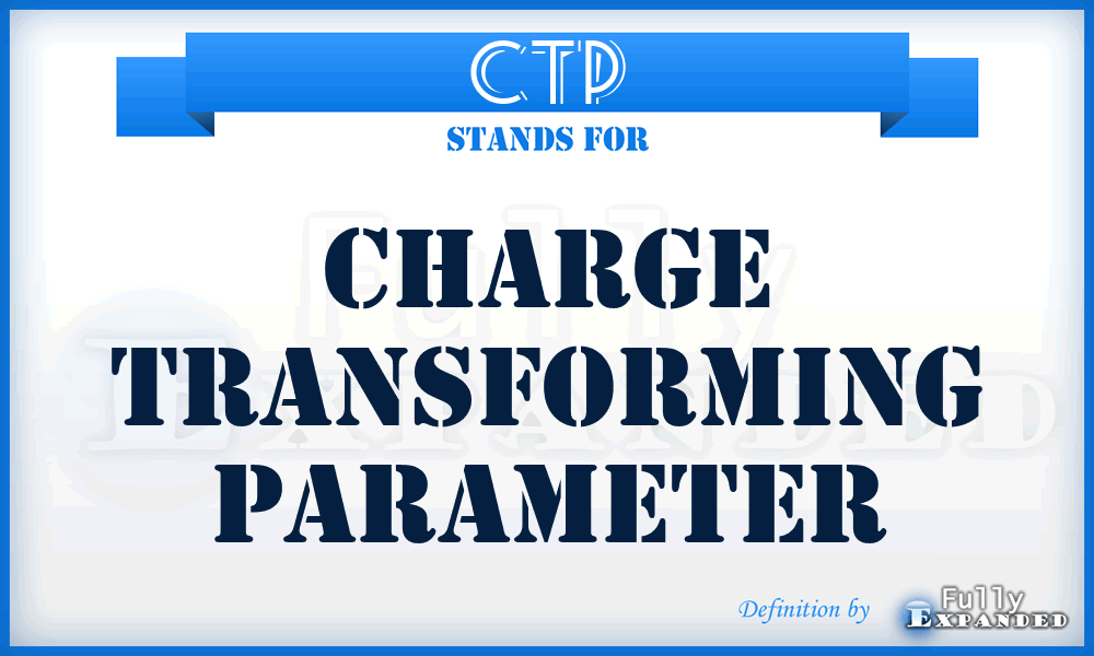 CTP - charge transforming parameter