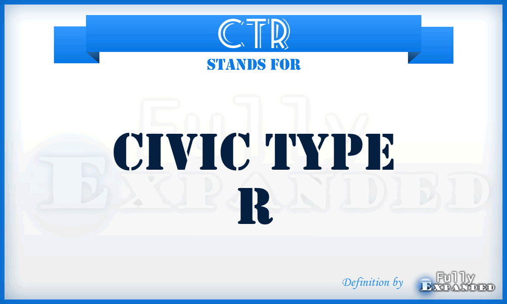 CTR - Civic Type R