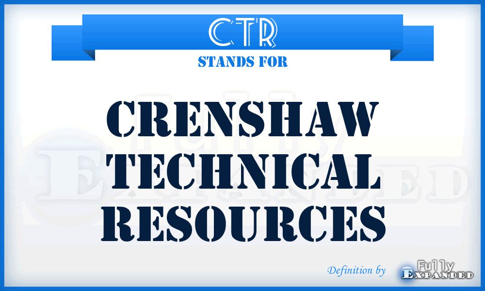 CTR - Crenshaw Technical Resources