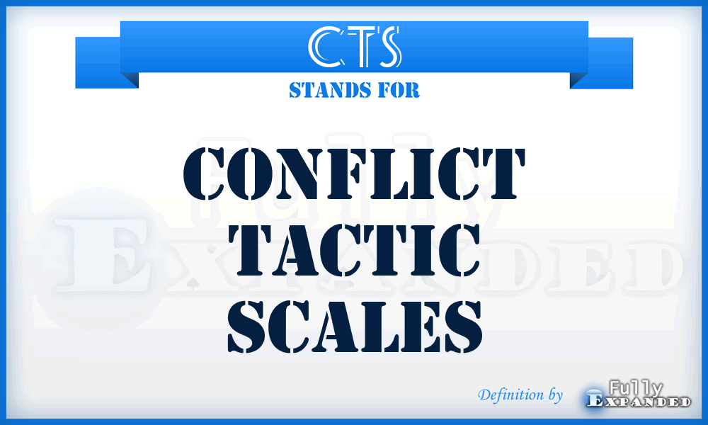 CTS - Conflict Tactic Scales