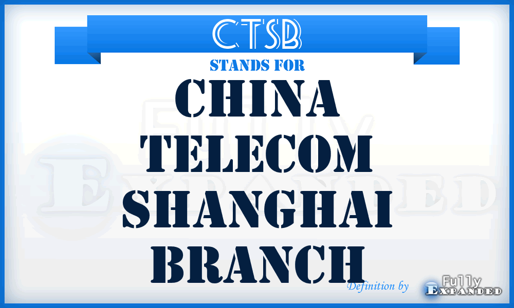 CTSB - China Telecom Shanghai Branch