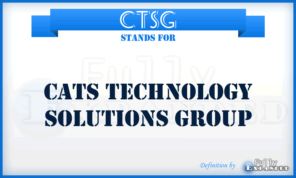 CTSG - Cats Technology Solutions Group