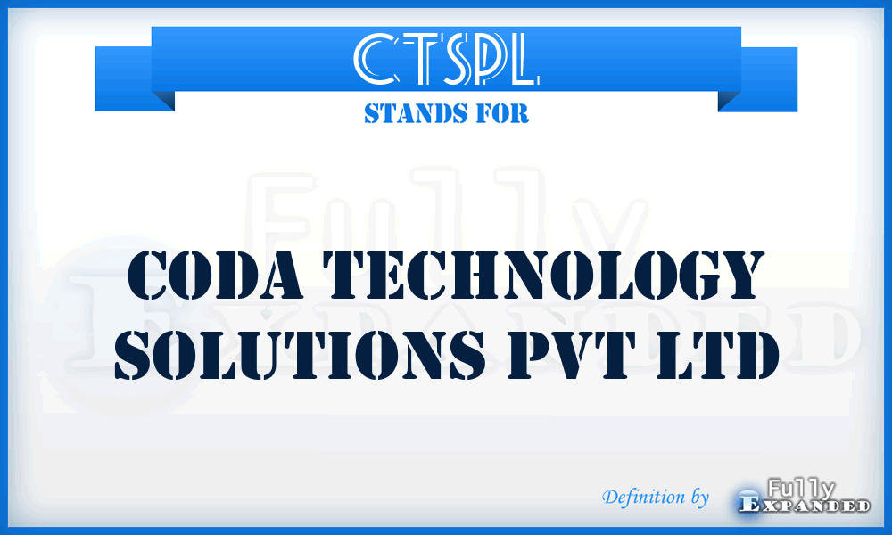CTSPL - Coda Technology Solutions Pvt Ltd