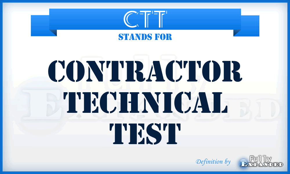 CTT - Contractor Technical Test