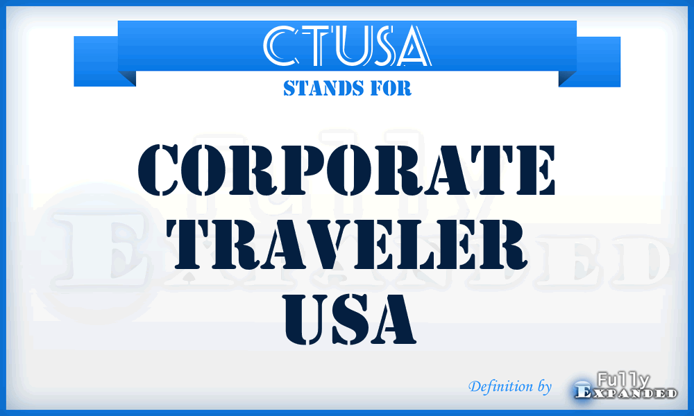CTUSA - Corporate Traveler USA