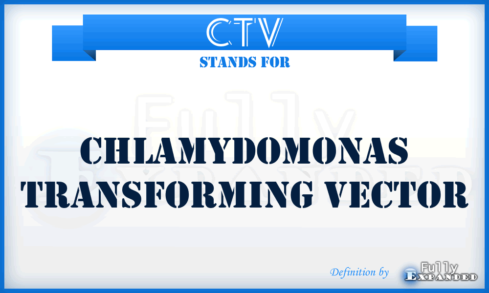 CTV - Chlamydomonas Transforming Vector