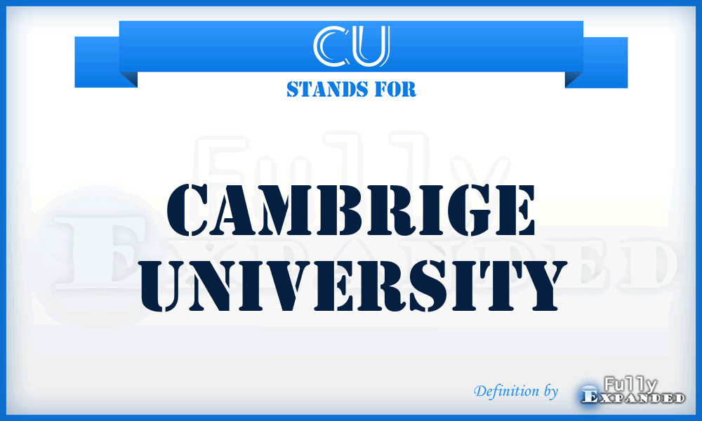 CU - Cambrige University