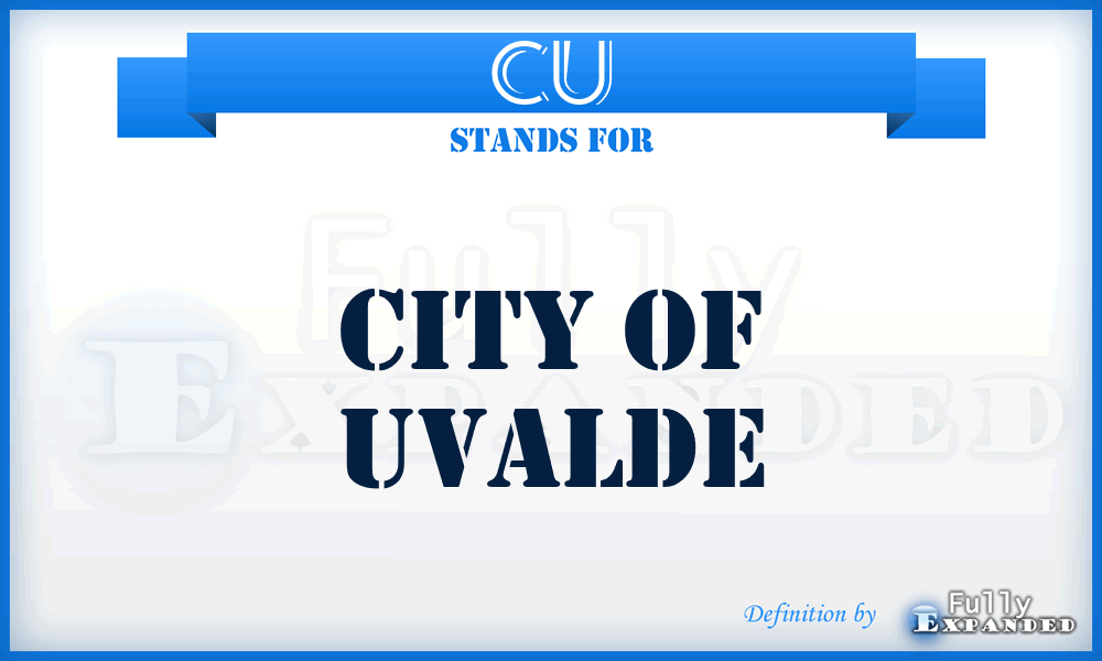 CU - City of Uvalde