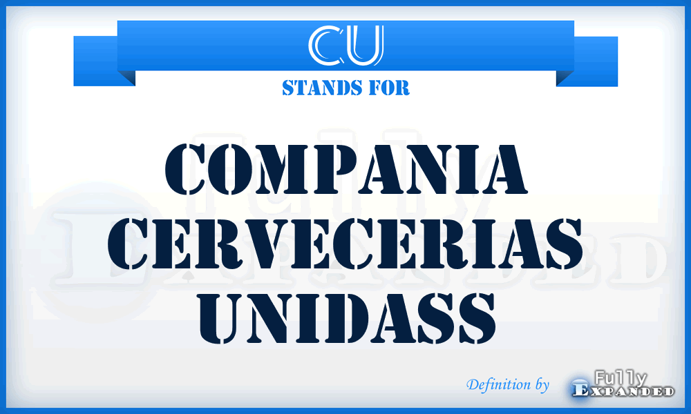 CU - Compania Cervecerias Unidass