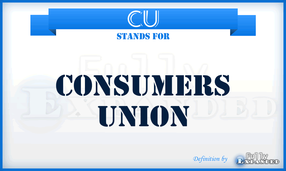 CU - Consumers Union