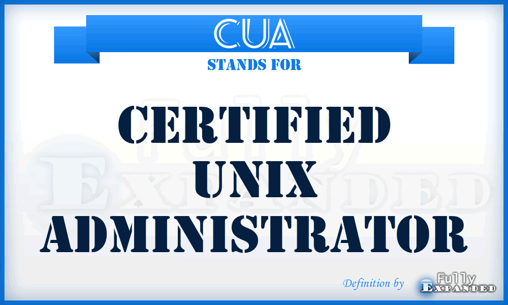 CUA - Certified Unix Administrator